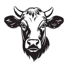 Detailed Cow Face Artwork for Merchandise