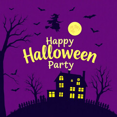 Haunted House Halloween Party Poster