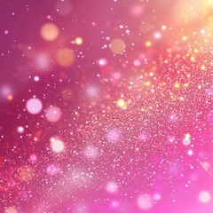 A stunning abstract pink glitter background with shimmering sparkles and soft glowing highlights.