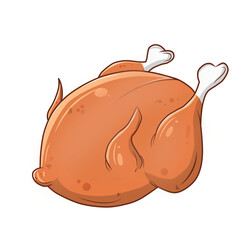 illustration of chicken on a plate