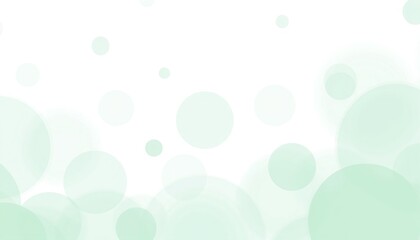 Soft green abstract circles on white background