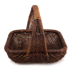 basket banana isolated on white background