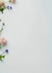 Obraz premium flowers on blue background