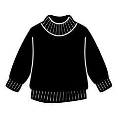 black and white sweater silhouette