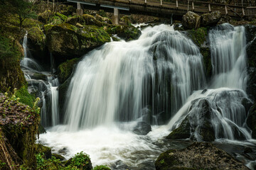 Beautiful Beautiful waterfall in the Black Forest in Triberg ( Germany ) Oktober 15, 2022. One of Triberg Waterfalls steps in the Black Forest region in , Baden-Wuerttemberg, Germany