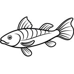 illustration of a sea  fish vector art