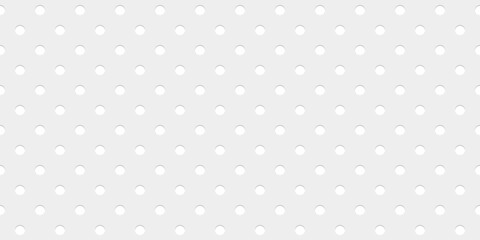 Polka dot seamless pattern. Medical adhesive bandage background. Simple grey point background with white polka dots. Geometric minimal retro design. Abstract vector illustration.
