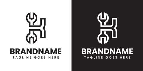 Letter K Wrench Logo, ideal for automotive, repair, or engineering industries