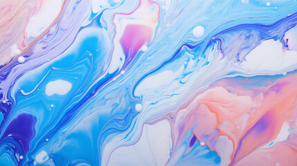 Obraz premium abstract background blue pink marble patterns acrylic painting modern design artistic fluid texture
