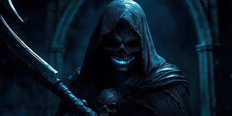 Dark Fantasy Grim Reaper: Night Terror Illustration