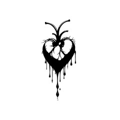 Obraz premium Bleeding Heart Plant Vector Logo Design