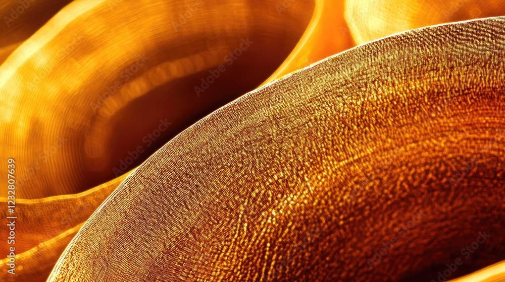 Poster golden curving forms abstract texture design