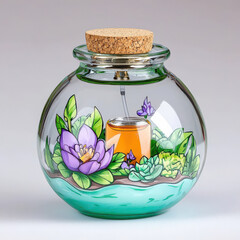 Floral_terrarium_perfume_bottle_with_amber_liquid.