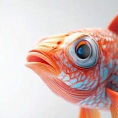 closeup of an orange fish with large eyes