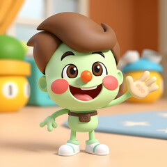 3D Cartoon character 3d happy cartoon illustration 3d cartoon funny character cartoon for kids
