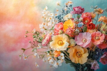 Vibrant Spring Bouquet of Colorful Flowers