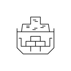 Outline Ship's Hold icon Symbol of hatch or storage space on a ship.