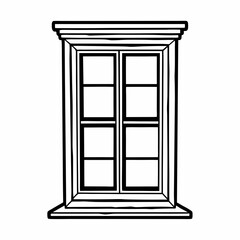 window isolated on white