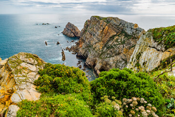 Cape Penas is the northernmost cape in the Principality of Asturias, Spain, Europe