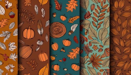 Warm Autumn Hues Blend with Harvest Patterns in a Cozy Thanksgiving Scene, Invoking the Spirit of Gratitude and Comfort.