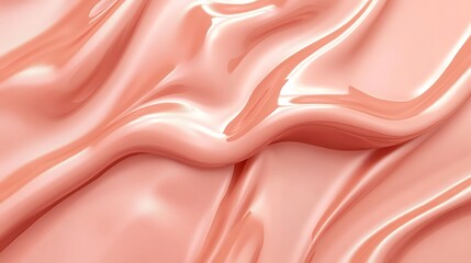 Fototapeta premium Smooth Peach Colored Liquid Swirls Abstract Background