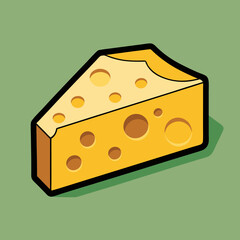 piece of cheese on white