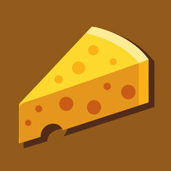 piece of cheese on white