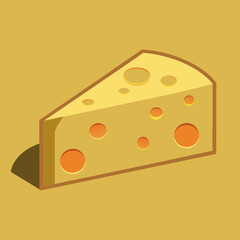 piece of cheese vector