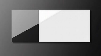 Abstract Black and White Glass Panel Design