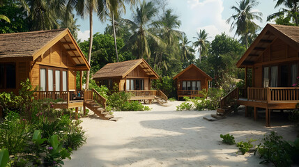 Luxury Beachfront Bungalows: Tropical Island Getaway