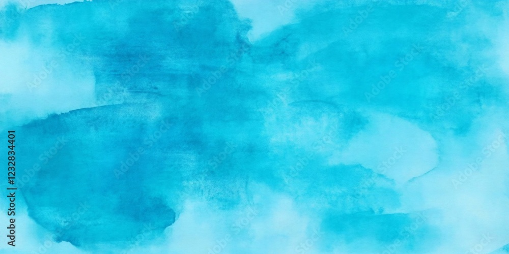 Poster soft light blue watercolor wash spreading gently across surface, creating ethereal background textur