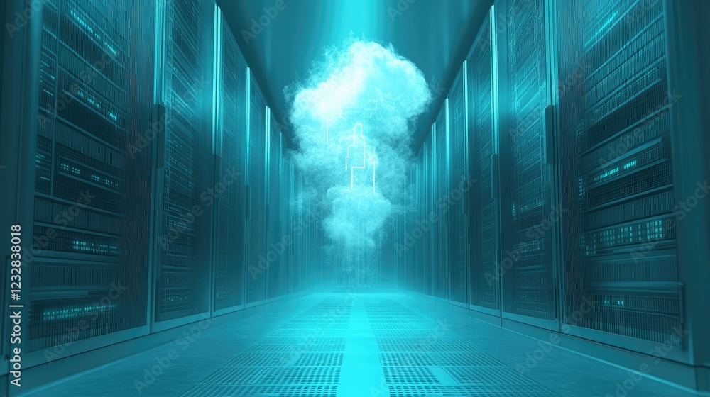 Poster Cloud Data Center Server Room Network Security