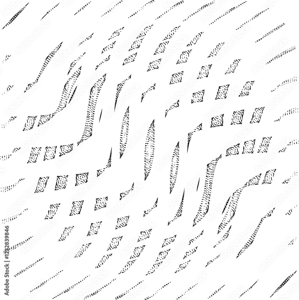 Poster monochrome texture composed of irregular graphic elements. distressed uneven grunge background. abst