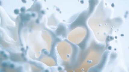 close up of milk or white liquid splashing