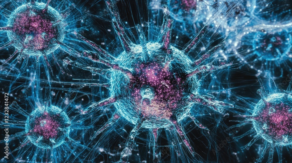 Poster Microscopic View of Multiple Viruses in Complex Network