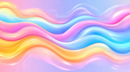Abstract Pastel Waves Flowing Design