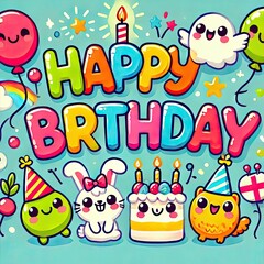 Fototapeta premium happy card with animals