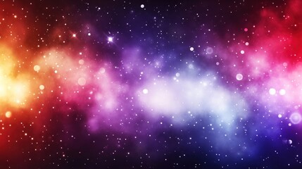 Obraz premium Cosmic Nebula with Vibrant Colors and Sparkling Stars