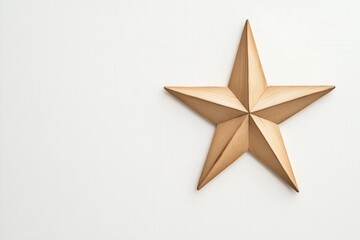 wooden star on a white background