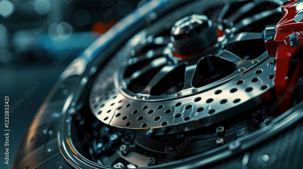 Aufkleber precision engineering: high-performance racing car brake system for optimal functionality