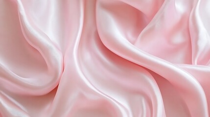Obraz premium Draped Pink Silk Fabric Soft Gentle Texture