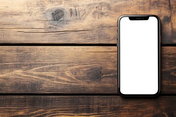 Stylish Smartphone on Rustic Wooden Table