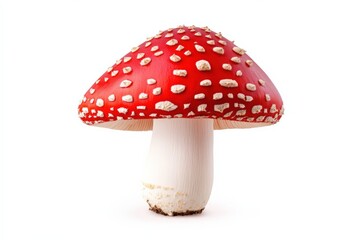 Obraz premium red and white mushroom isolated on white background