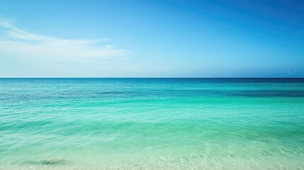 Tranquil Ocean Scene Under A Clear Blue Sky
