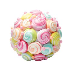 Ultra-realistic pastel candy sphere with Background Design in Ultra-Realistic Style