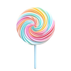 Ultra-realistic pastel swirl lollipop with Background Design in Ultra-Realistic Style