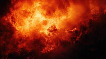 Fiery Inferno Abstract Burning Embers Glowing Hot