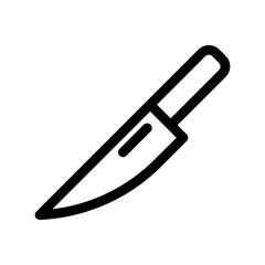 Bloody Knife Silhouette, Visual Illustration line icon