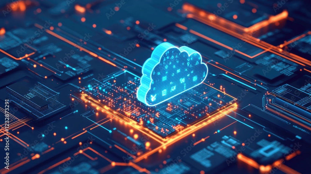 Poster Digital Cloud Computing Infrastructure Network Data