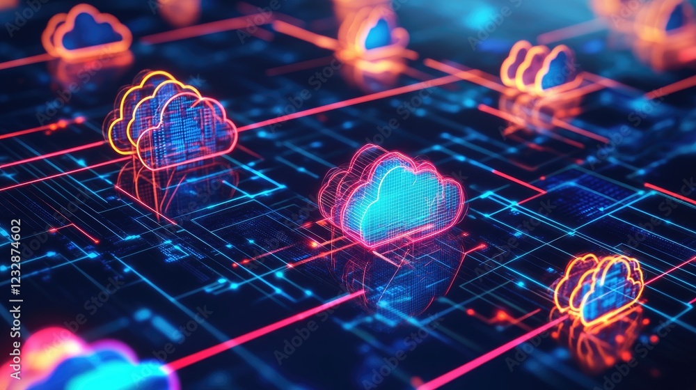Poster Cloud Computing Network Digital Data Infrastructure
